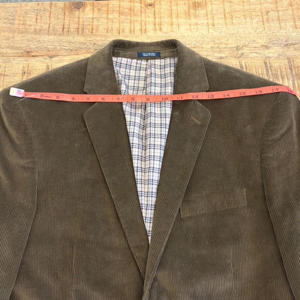 Saddlebred Mens Brown Corduroy Blazer 40R Sports Coat Jacket Cotton Academia - Picture 13 of 14